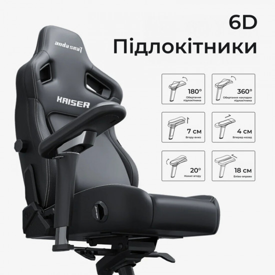 Крісло для геймерів Anda Seat Kaiser 4 V2 Size XL PVC Green (AD12YDDC-XLL-20-E-PV/C-03)