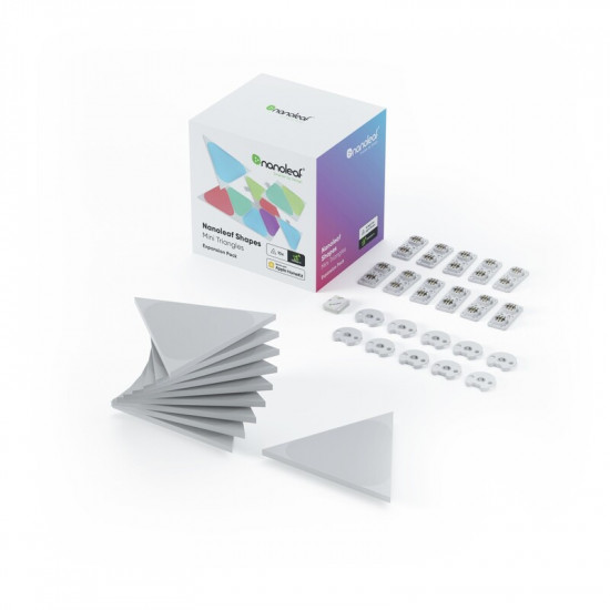 Додаткові панелі Nanoleaf Shapes Mini Triangles Apple HomeKit, 10 шт. (NL48-1001TW-10PK)