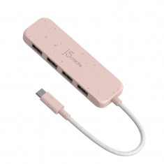 USB-хаб J5create 4 USB-A Red (JCH341ER-N)