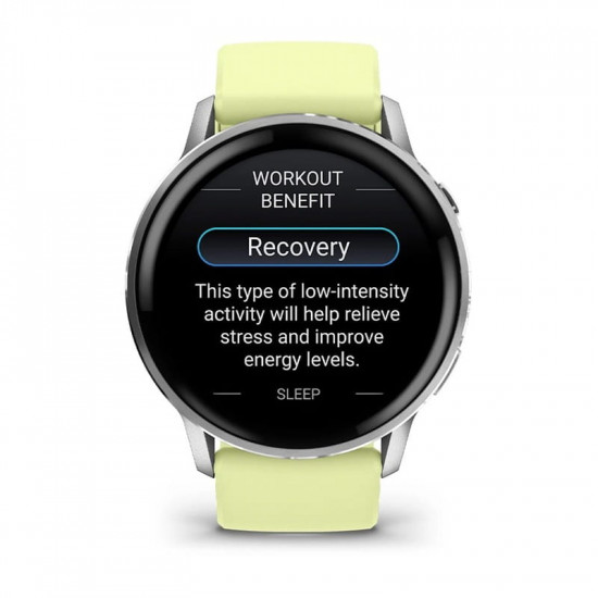 Смарт-годинник Garmin Venu 4 45mm Silver with Citron Silicone (010-03014-42)