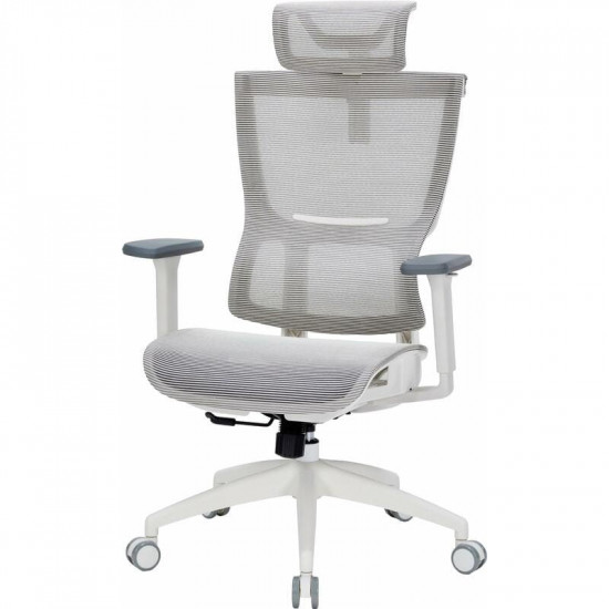 Крісло офісне Officepro Elegant OC660-W-LG-LG White/Light Gray