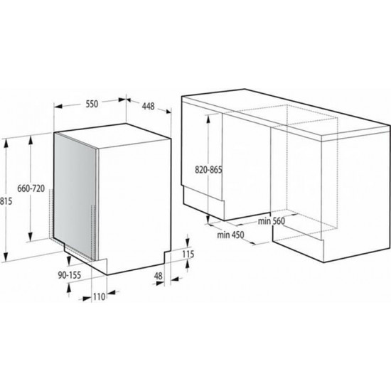 Вбудована посудомийна машина Gorenje GV520E15