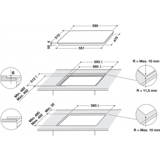Варильна поверхня Whirlpool WFS0160NE