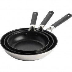 Набір сковорідок KitchenAid Classic Stainless Steel 3 предмети (CC005708-001)