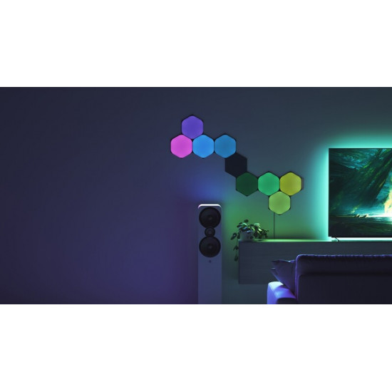 Додаткові панелі Nanoleaf Shapes Ultra Black Hexagons Expansion Pack, Apple HomeKit, 3 шт. (NL42-0101HX-3PK)