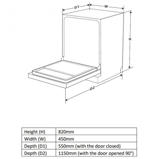 Вбудована посудомийна машина Heinner HDW-BIM45510E++