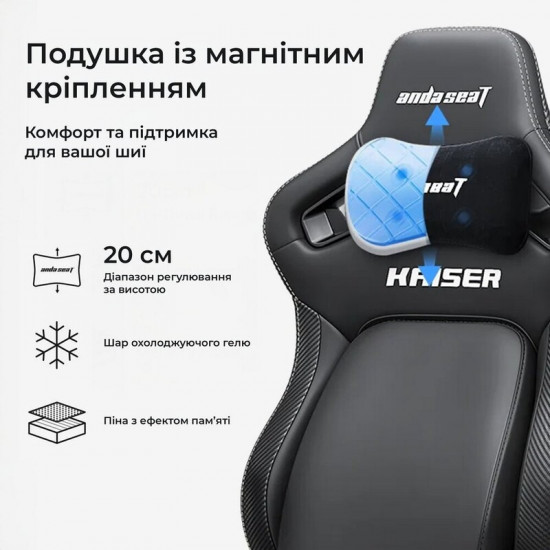 Крісло для геймерів Anda Seat Kaiser 4 V2 Size XL Black (AD12YDDC-XLL-20-B-CF-03)