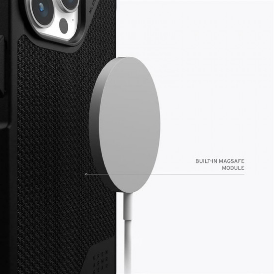 Чохол-накладка Urban Armor Gear Metropolis LT Magsafe для Apple iPhone 15 Pro Kevlar Black (114277113940)