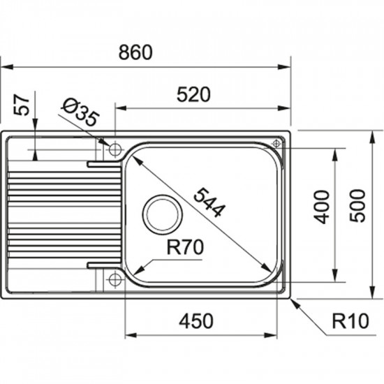 Кухонна мийка Franke Smart SRX 611-86 XL Нерж. (101.0456.705)
