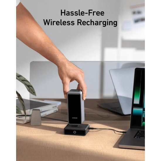 Мережевий зарядний пристрій Anker Prime 100W, 2xUSB-C, 1xUSB-A, Pogo pin Black (A1902311)