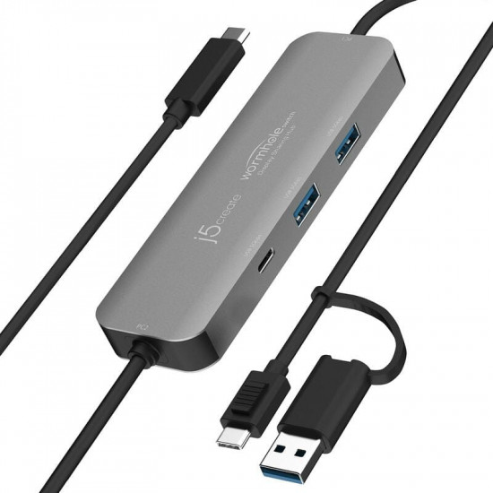USB-хаб J5create Wormhole Switch Grey (JCH462-N)