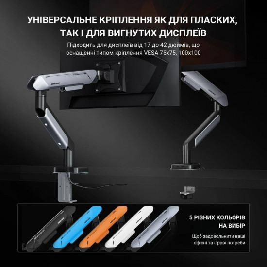 Кронштейн Anda Seat Stealth Pro II RGB 17"-42" Orange (AD-W-A9X-1S-BO) (VESA100х100)