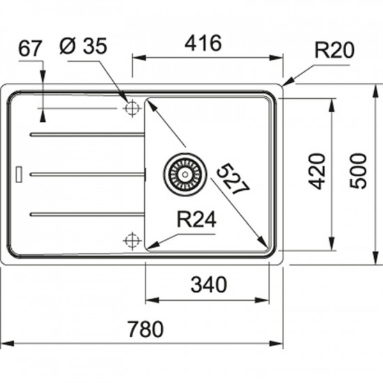 Кухонна мийка Franke Basis BFG 611-78 Сірий камінь (114.0565.087)