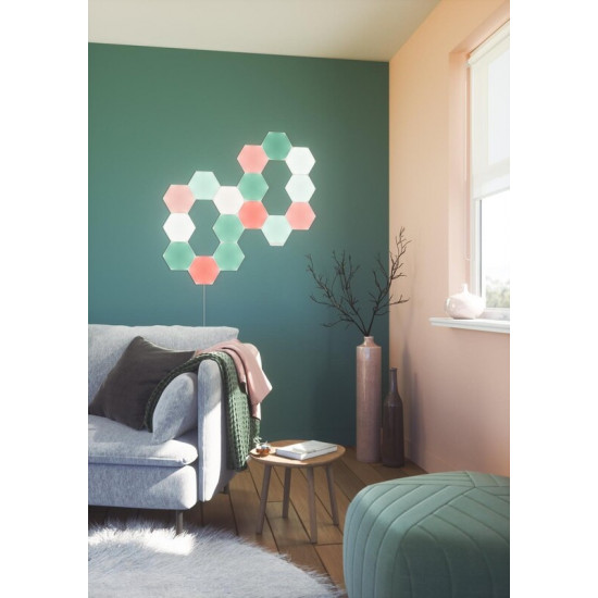 Розумна система освітлення Nanoleaf Shapes Hexagon Starter Kit Apple HomeKit, 15 шт. (NL42-6002HX-15PK)