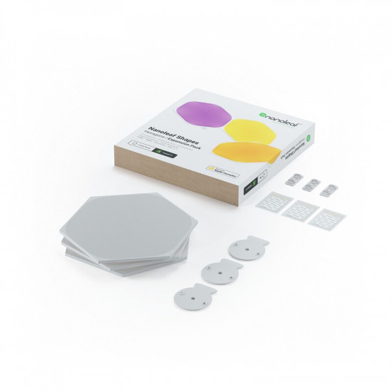 Додаткові панелі Nanoleaf Shapes Hexagons Expansion Pack Apple HomeKit, 3 шт. (NL42-0001HX-3PK)