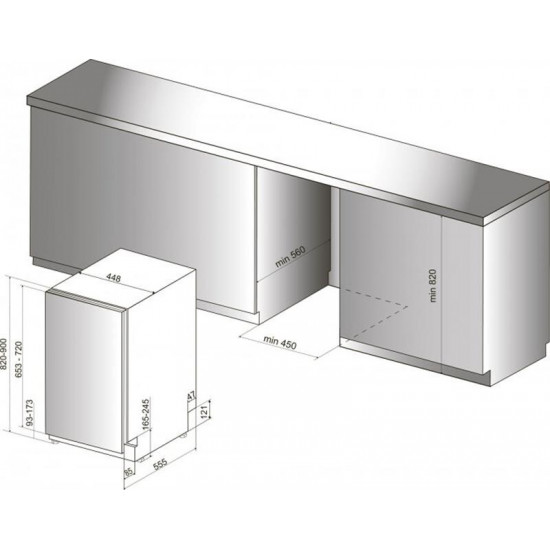 Вбудована посудомийна машина Hotpoint-Ariston HSIC 3T127C