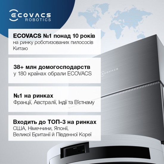 Робот-пилосос Ecovacs Deebot Ozmo X5 Pro Omni (DDX39) Black