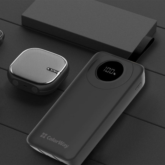 Універсальна мобільна батарея ColorWay EnergyPlus 30000mAh Black (CW-PB300LPB4BK-PDD)